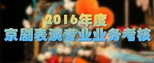 鸡巴干骚逼国家京剧院2016年度京剧表演专业业务考...